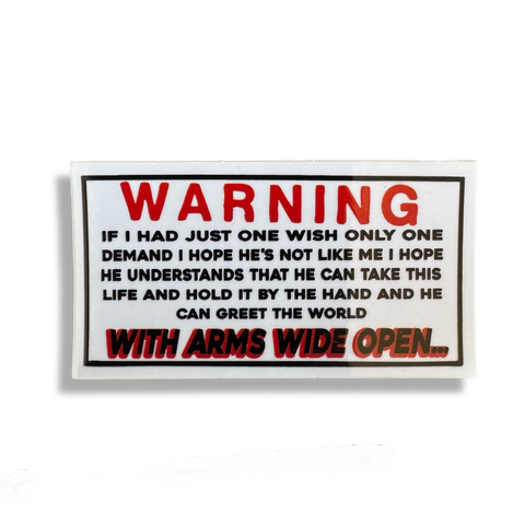 WARNING Creed Sticker