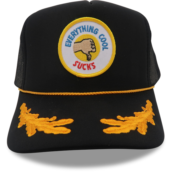 "Everything Cool Sucks" Patch Captain Hat